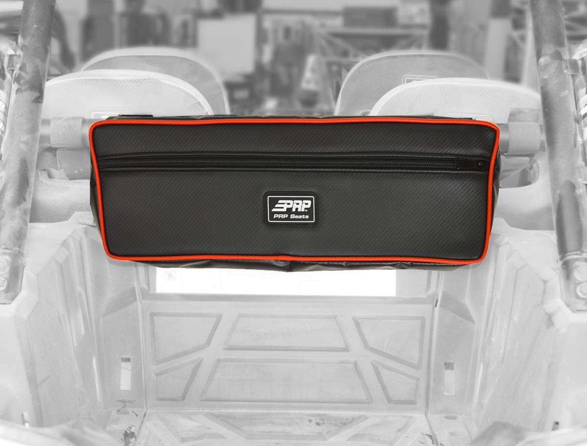 PRP Seats E35-210 Single UTV Seat Bag 24x9 Inch Carbon Fiber Black - Perfect for Off-Road Adventures & Side-by-Side Storage