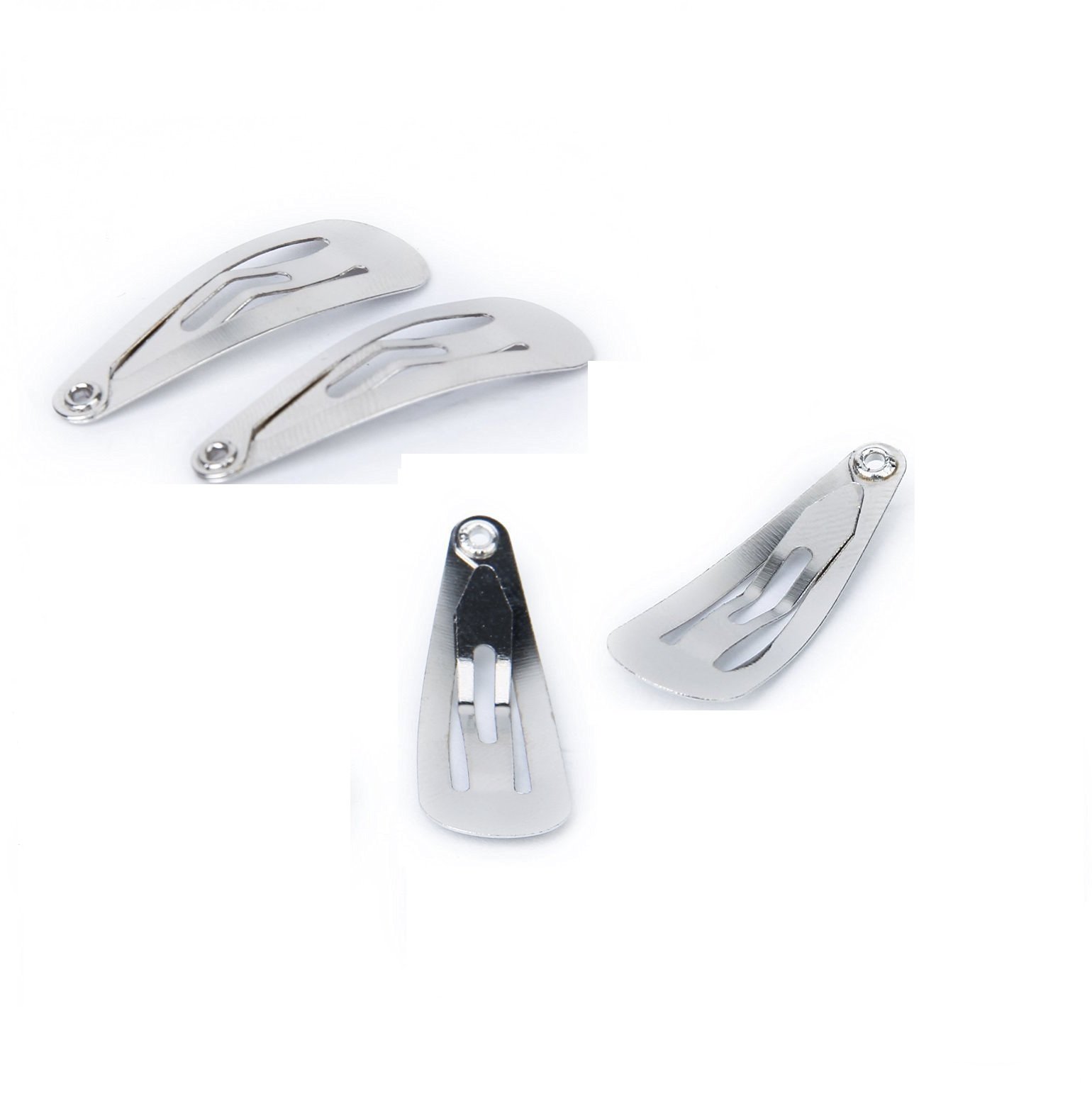 Mytoptrendz® Girls Small Plain Snap Hair Clips - 10 Pack Silver Metal Bendy Grip Slides (45mm) for Kids, Toddlers & Teens - Perfect for School, Parties & Daily Hairstyles