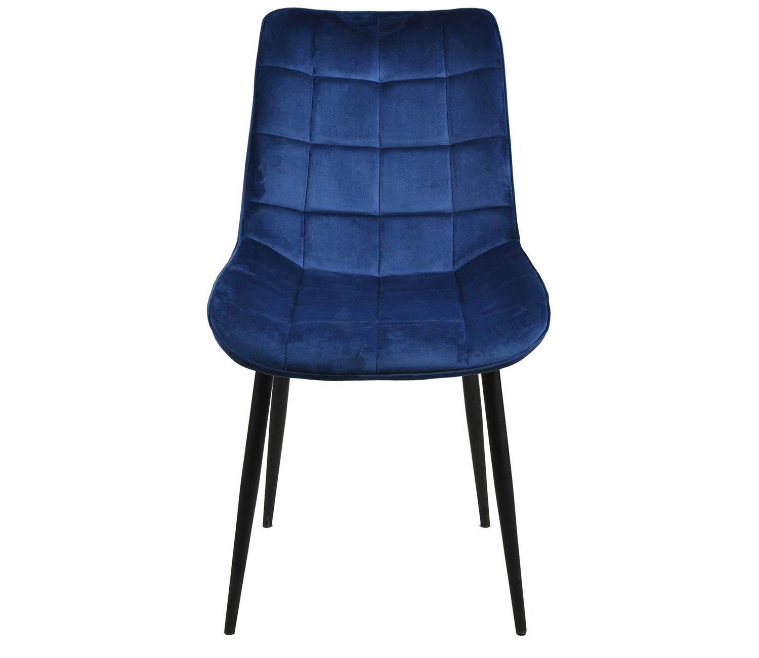 **Asunflower Navy Blue Velvet Dining Chairs Set of 2 - Modern Upholstered Side Chairs with Metal Legs for Kitchen, Dining Room, Office & Leisure Spaces**