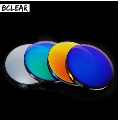 BCLEAR 1.56 Index Blue Mirror Reflective Polarized Myopia Lenses - UV Protection & Anti-Glare for Driving, Outdoor Sports & Daily Wear