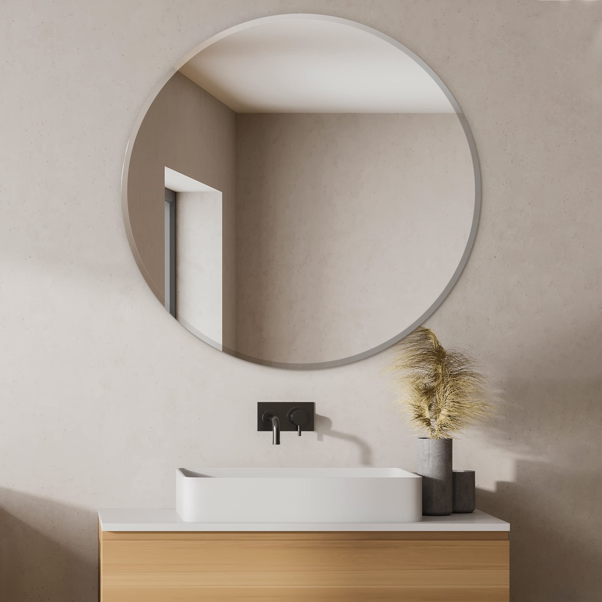 Round Wall Mirror with 1