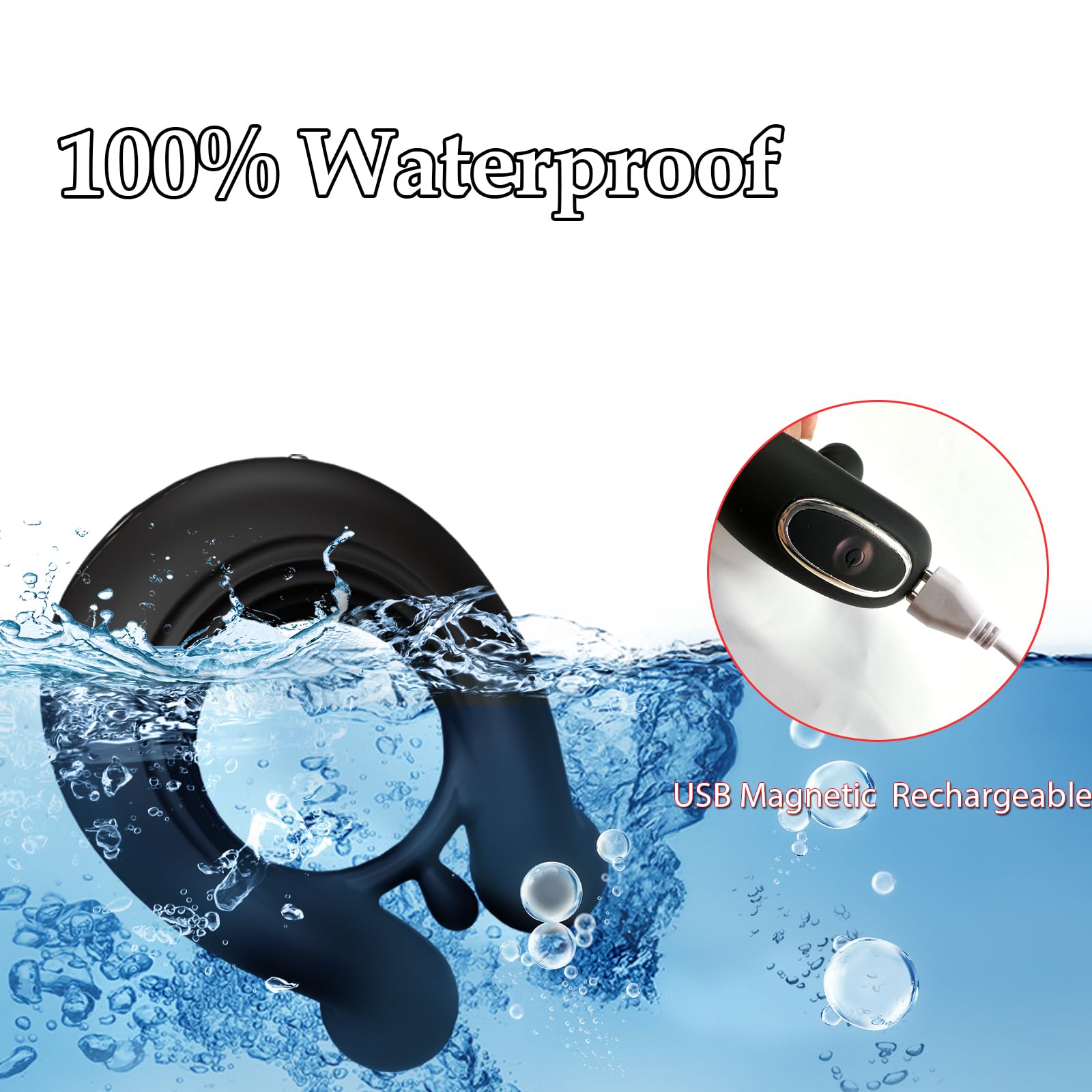 Triple Stimulation Vibrating Cock Ring for Couples - Silicone Penis Ring & Clitoral Stimulator for Enhanced Pleasure - Men & Women Adult Sex Toy - Perfect for Spicing Up Intimate Moments & Couples Play