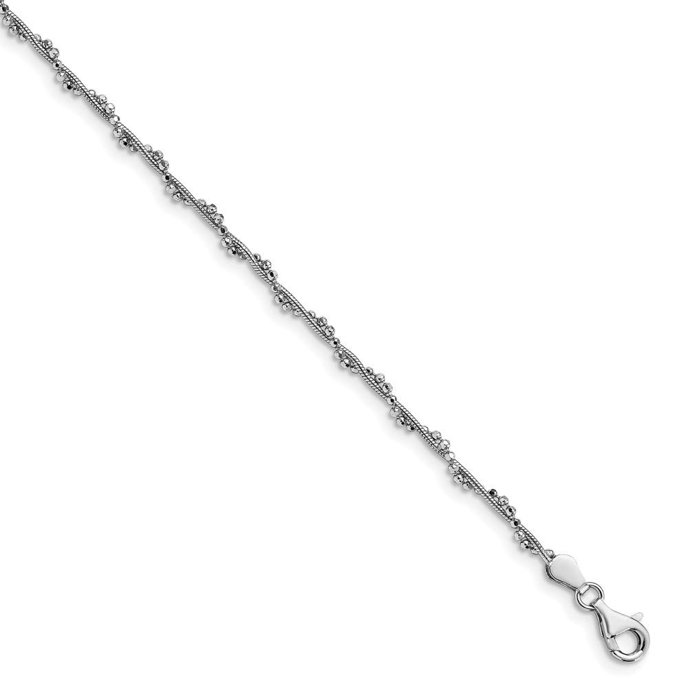 925 Sterling Silver Adjustable Anklet 9-10