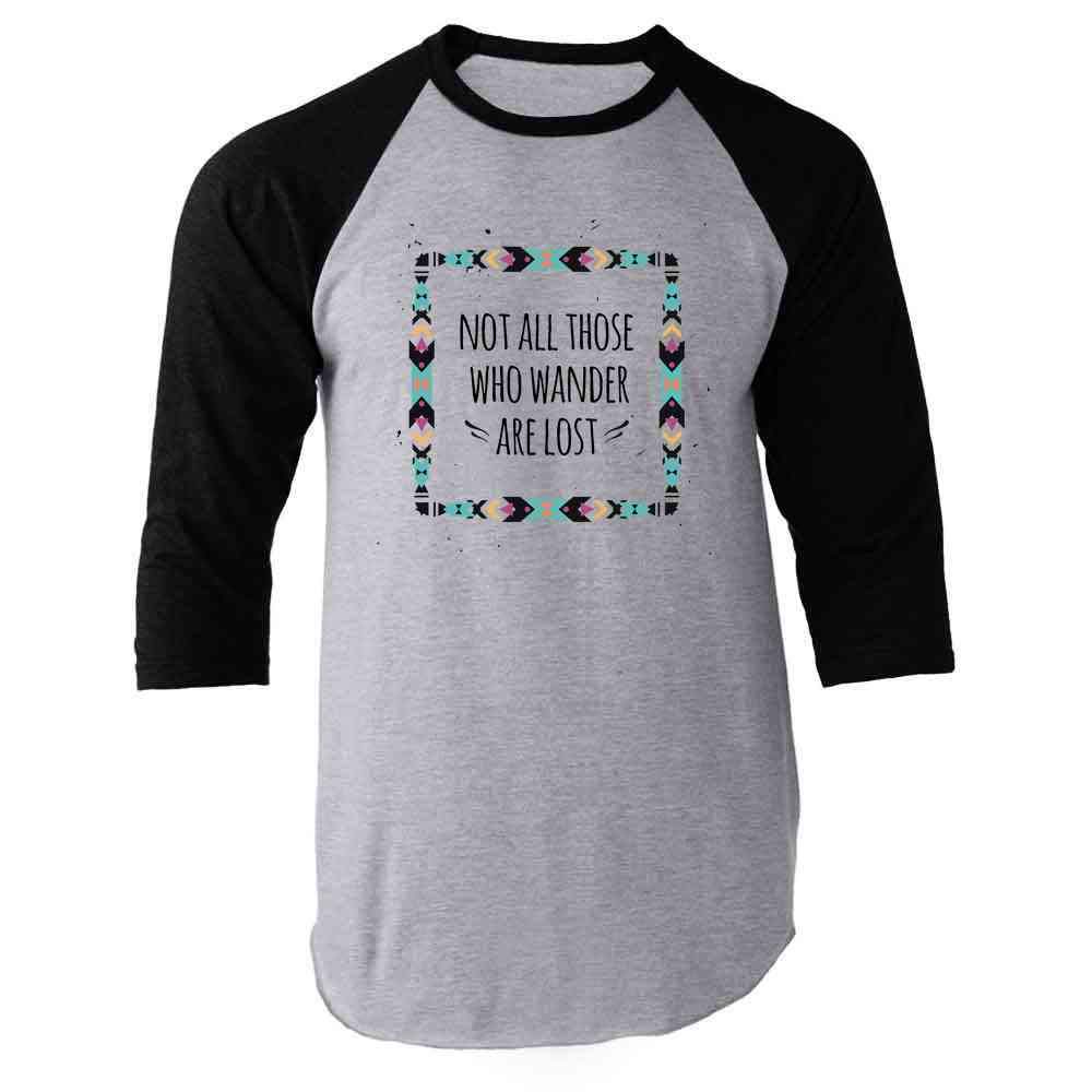 Pop Threads 'Not All Those Who Wander Are Lost' Graphic T-Shirt for Men - Casual Streetwear, Travel Inspired Quote Tee for Outdoor Adventures & Everyday Wear