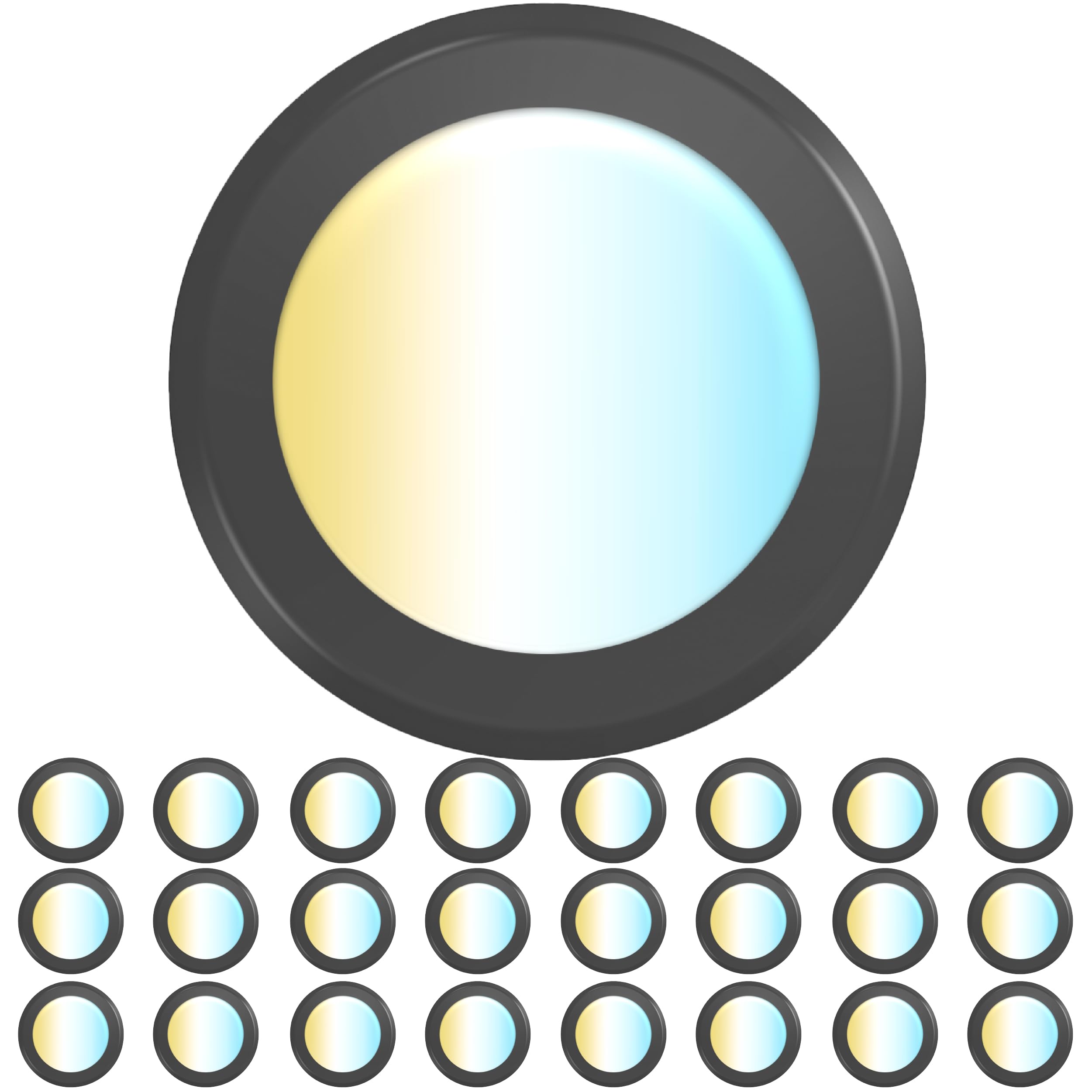 Sunco 24 Pack 6 Inch LED Recessed Ceiling Lights - Flush Mount Black Disc Lighting, 1050 LM, Dimmable, Selectable CCT 2700K-6000K, 15W=100W, Wet Rated ETL Certified - Perfect for Kitchens, Bathrooms, and Living Rooms