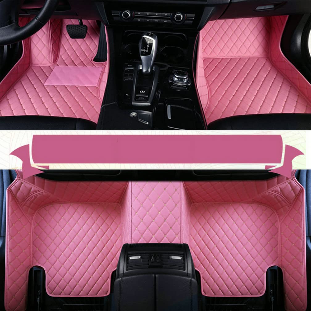 Custom Diamond Pink Car Floor Mats - All-Weather Waterproof Anti-Skid Pads for Sedan, SUV, Truck & Sports Cars | Luxury Car Accessories for Women | Perfect for Daily Commute, Road Trips & Gift Giving