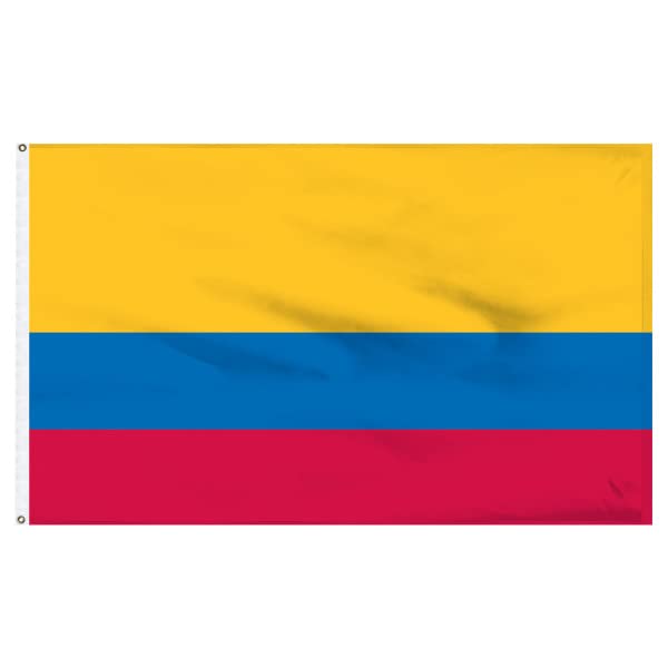Premium 2x3ft USA-Made Colombia Banner Flag - Heavyweight Durable Nylon - Indoor/Outdoor Patriotic Decor for Parades, Parties & Sporting Events