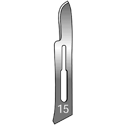 Disposable Carbon Steel Surgical Blades #15 - Sterile Medical Scalpels for Precise Incisions | Ideal for Hospitals, Clinics & First Aid Kits