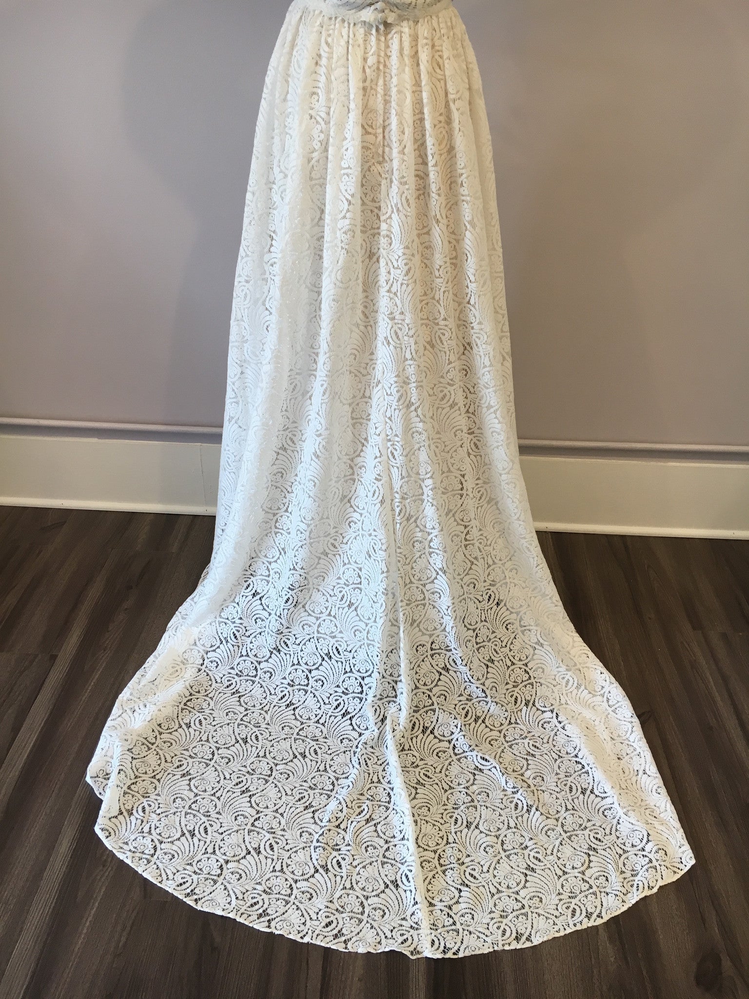 Martina Liana Sadie Sample Wedding Skirt - A-Line Tulle Bridal Gown with Lace Appliques for Bridal Shower, Wedding Ceremony & Formal Events