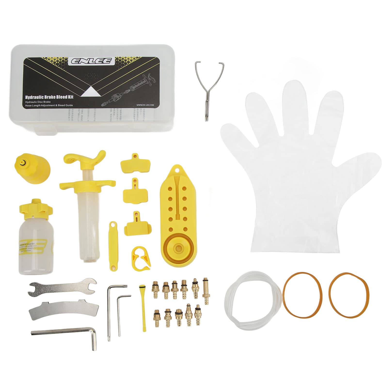 Vbestlife Bike Brake Bleed Kit - Professional Hydraulic Disc Brake Maintenance Tool for Bicycle Repair | Perfect for Mountain Bikes, Road Bikes & E-Bikes | DIY Brake Bleeding & Servicing Solution