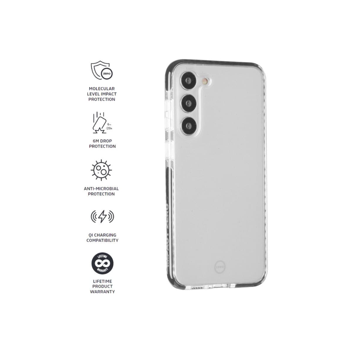 Impact Zero Clear Phone Case for Samsung Galaxy S23+ - Slim Protective Cover for Everyday Use & Travel