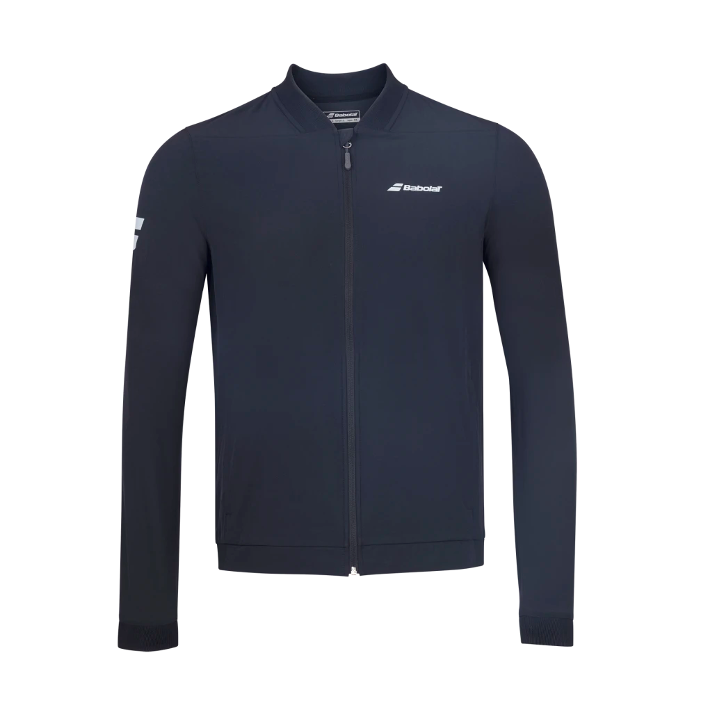 Babolat Junior Play Jacket for Kids - Lightweight Tennis Warm-Up Jacket (Black) - Perfect for Youth Tennis Practice & Outdoor Sports