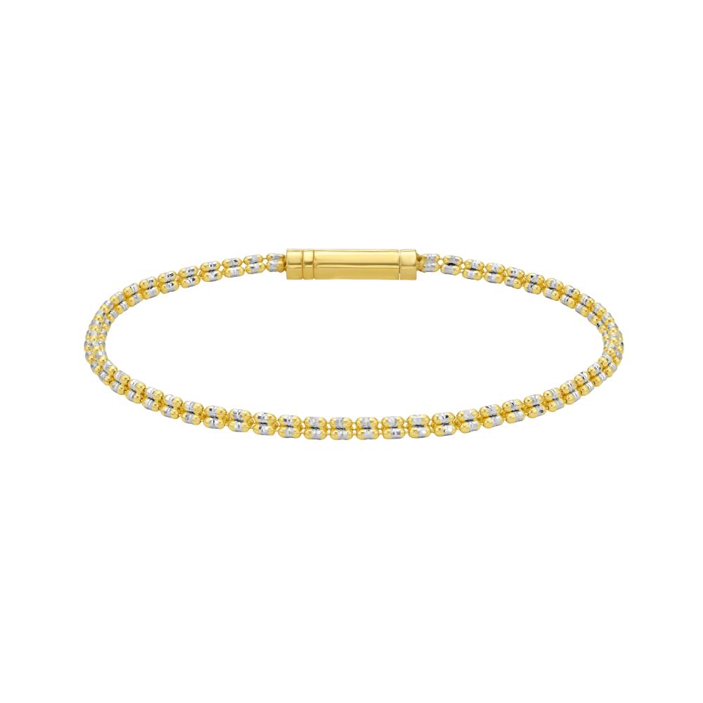 14K Gold 2.74mm Fancy Ice Chain Bracelet for Women - Elegant Cubic Zirconia Tennis Bracelet for Party, Wedding & Everyday Wear