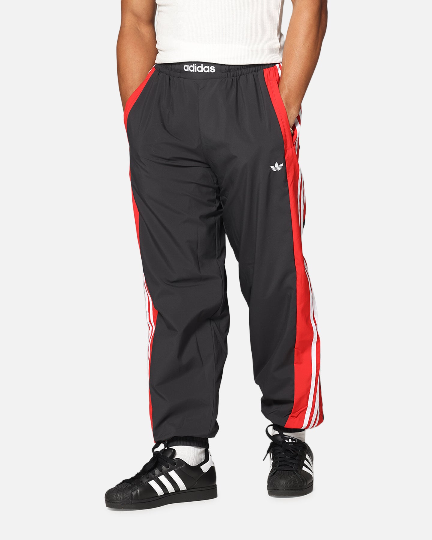 Adidas Originals Warm Up Track Pants - Better Scarlet Red | Men's Athletic Joggers for Running, Gym & Casual Wear