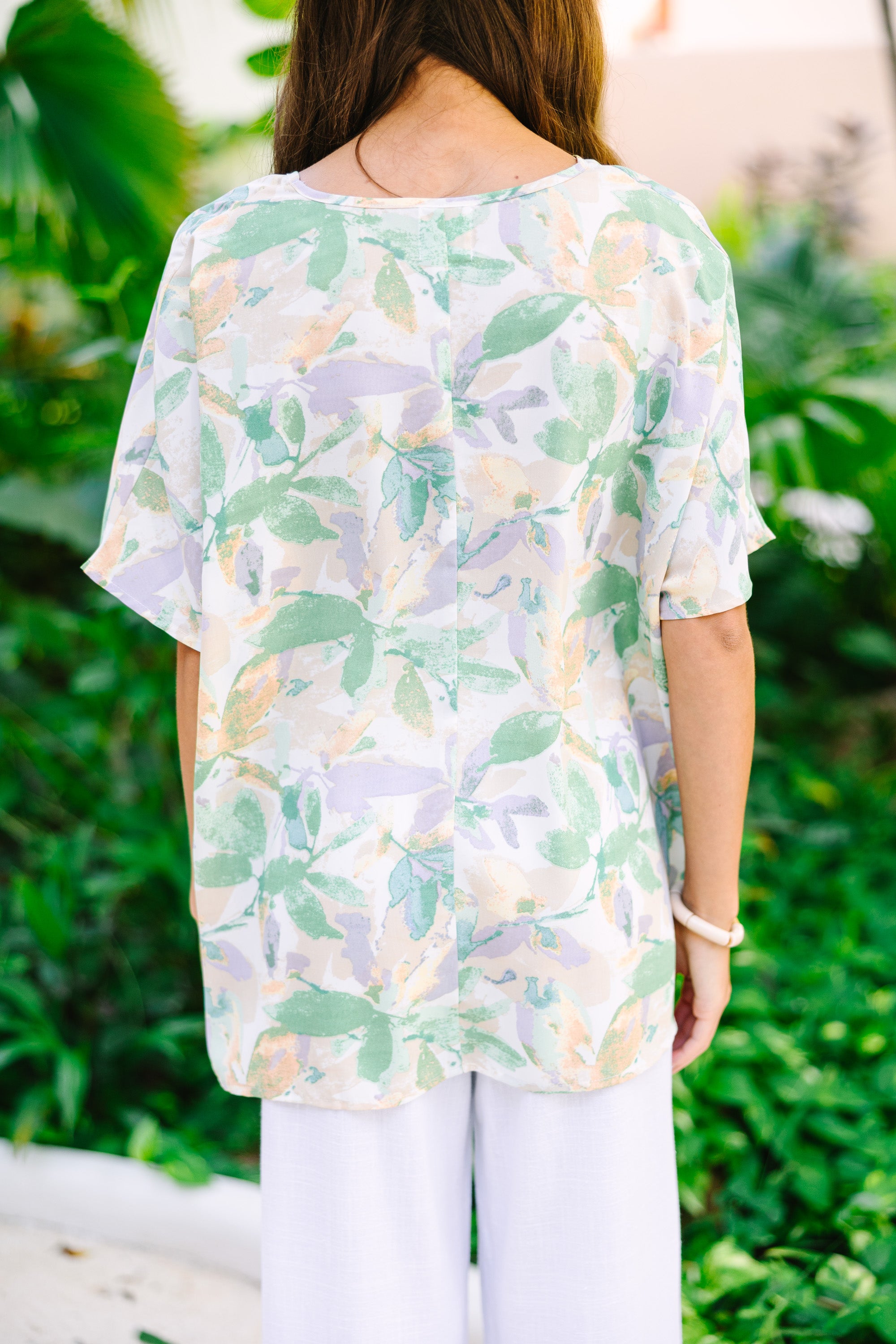 Stylish Green Floral Print Top for Women - Perfect for Spring Outfits, Casual Wear & Summer Dresses