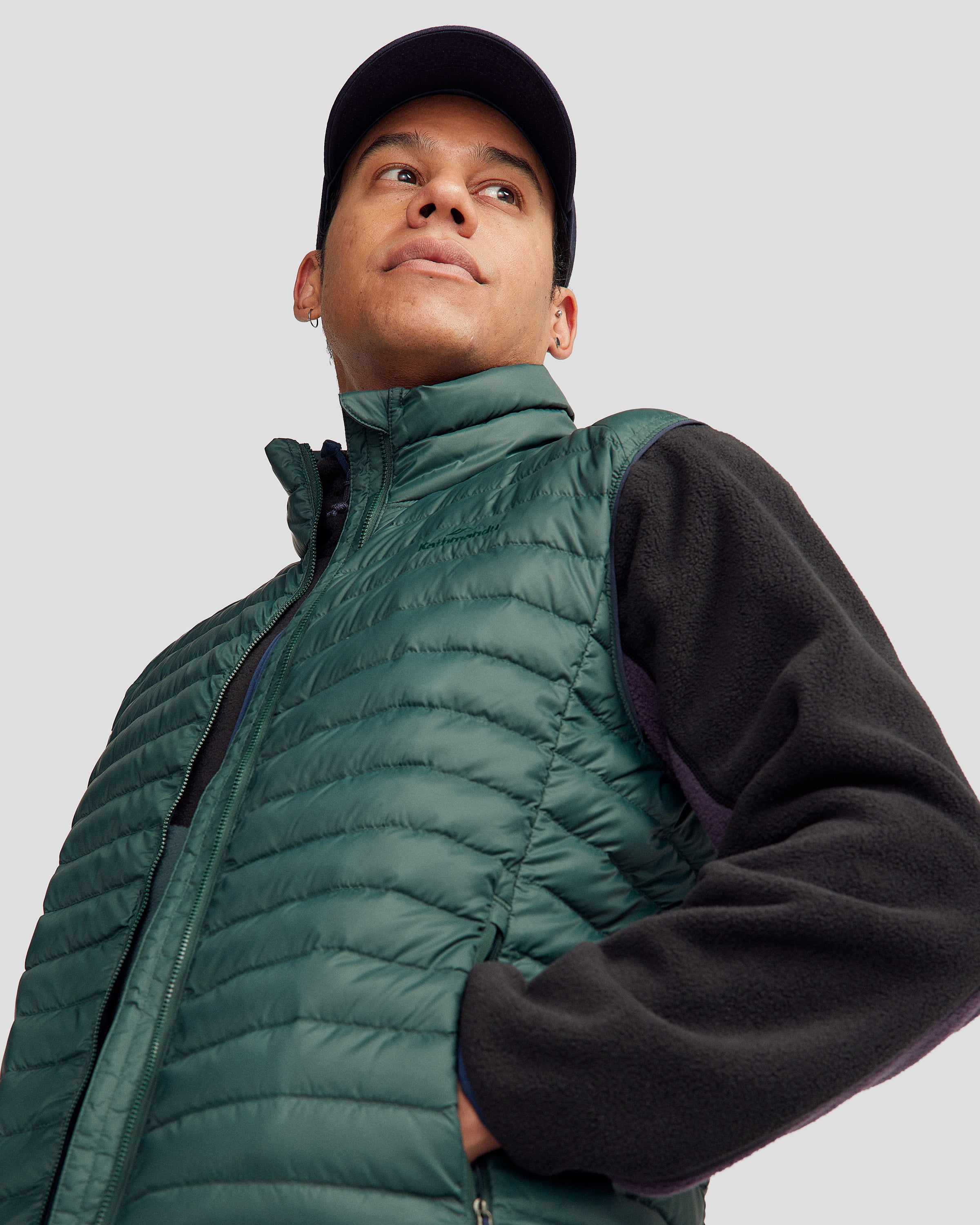 Men's Heli Down Vest v4 - Lightweight Warm Winter Jacket for Outdoor Activities - Deep Forest Green - Perfect for Hiking, Camping & Cold Weather Adventures