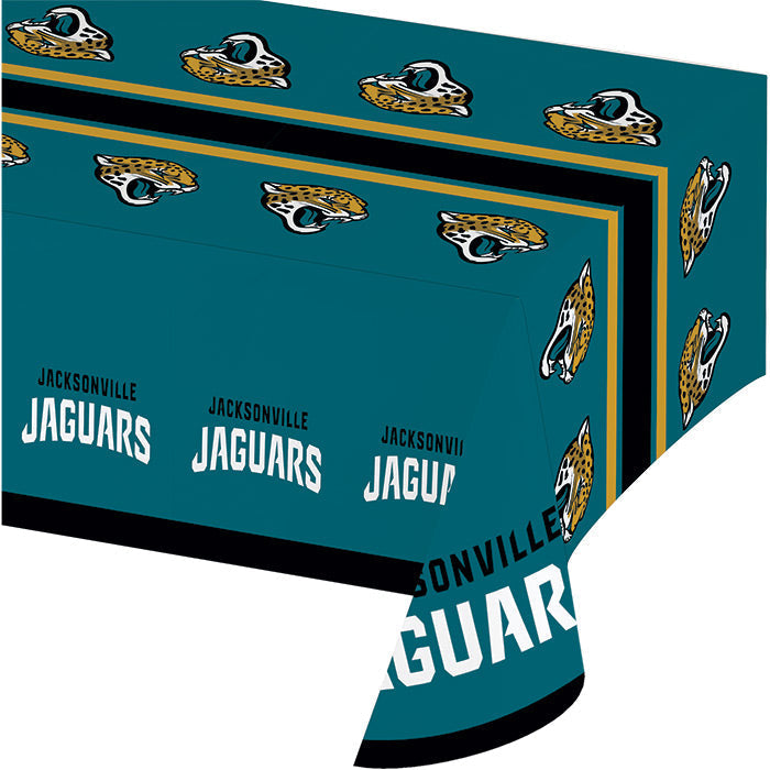 12-Piece Bulk Jacksonville Jaguars Table Covers - Waterproof NFL Party Decorations for Game Day, Tailgating & Football Events