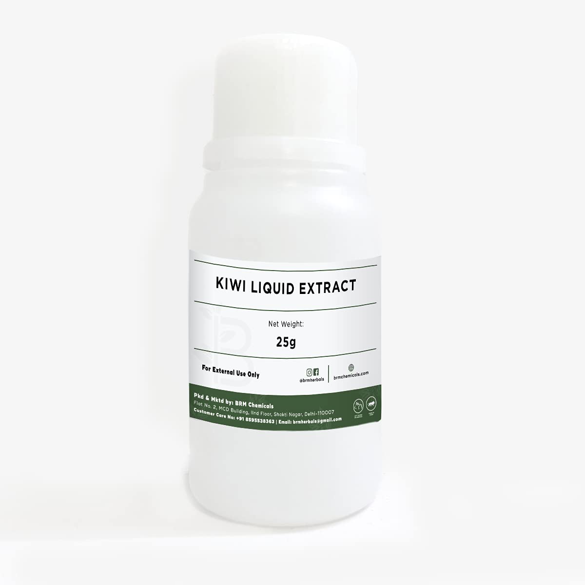 BRM Herbals Kiwi Liquid Extract - Water Soluble, 25g - Natural Ingredient for DIY Skincare, Haircare & Soap Making - Perfect for Face Wash, Shampoo, Lotion, Cream & Serum Formulations - Great for Sensitive Skin & Body Care Routines