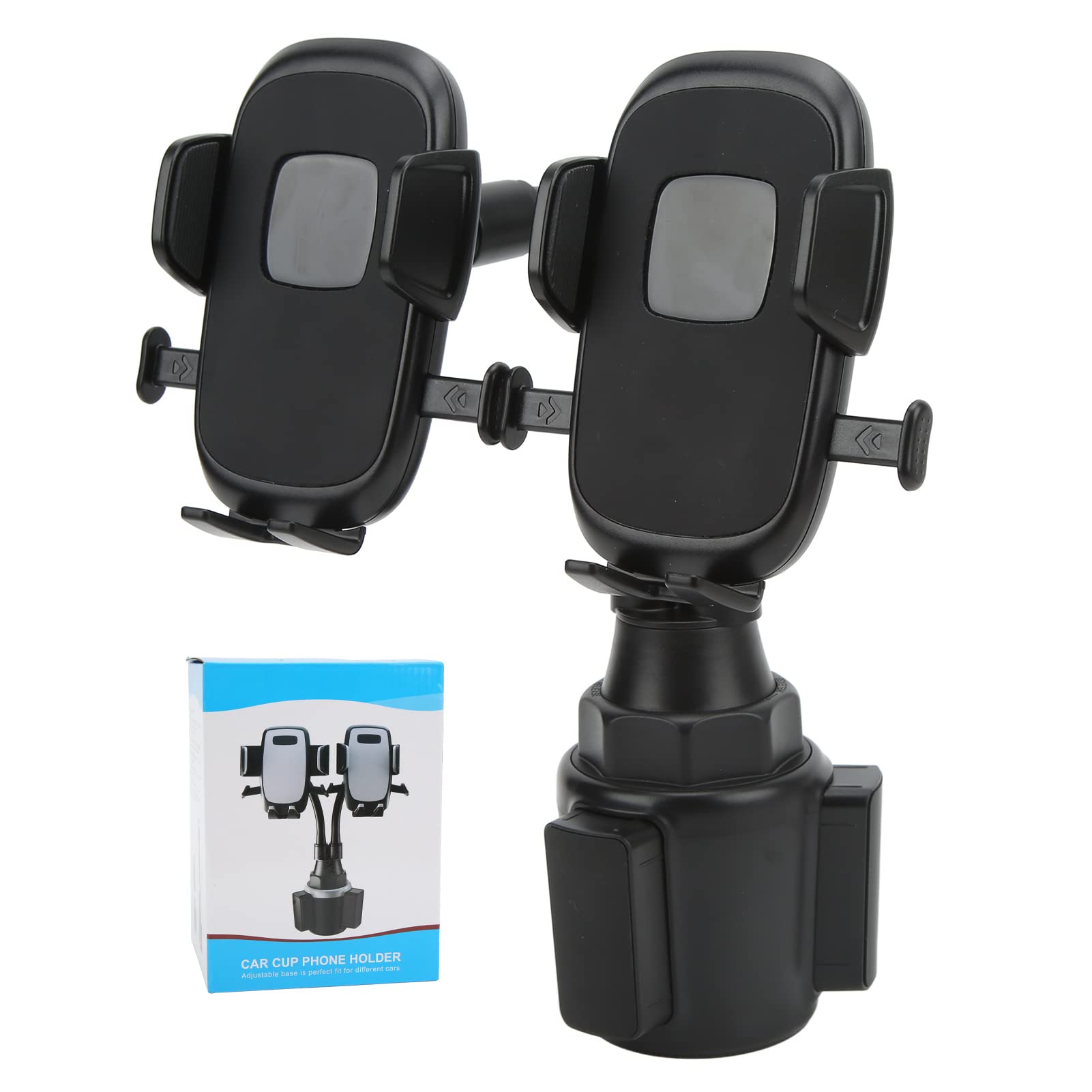 Universal Car Cup Holder Phone Mount - Double ABS Extendable Gooseneck Holder for Smartphones | Durable Flexible Cell Phone Stand for Driving, Commuting & Road Trips