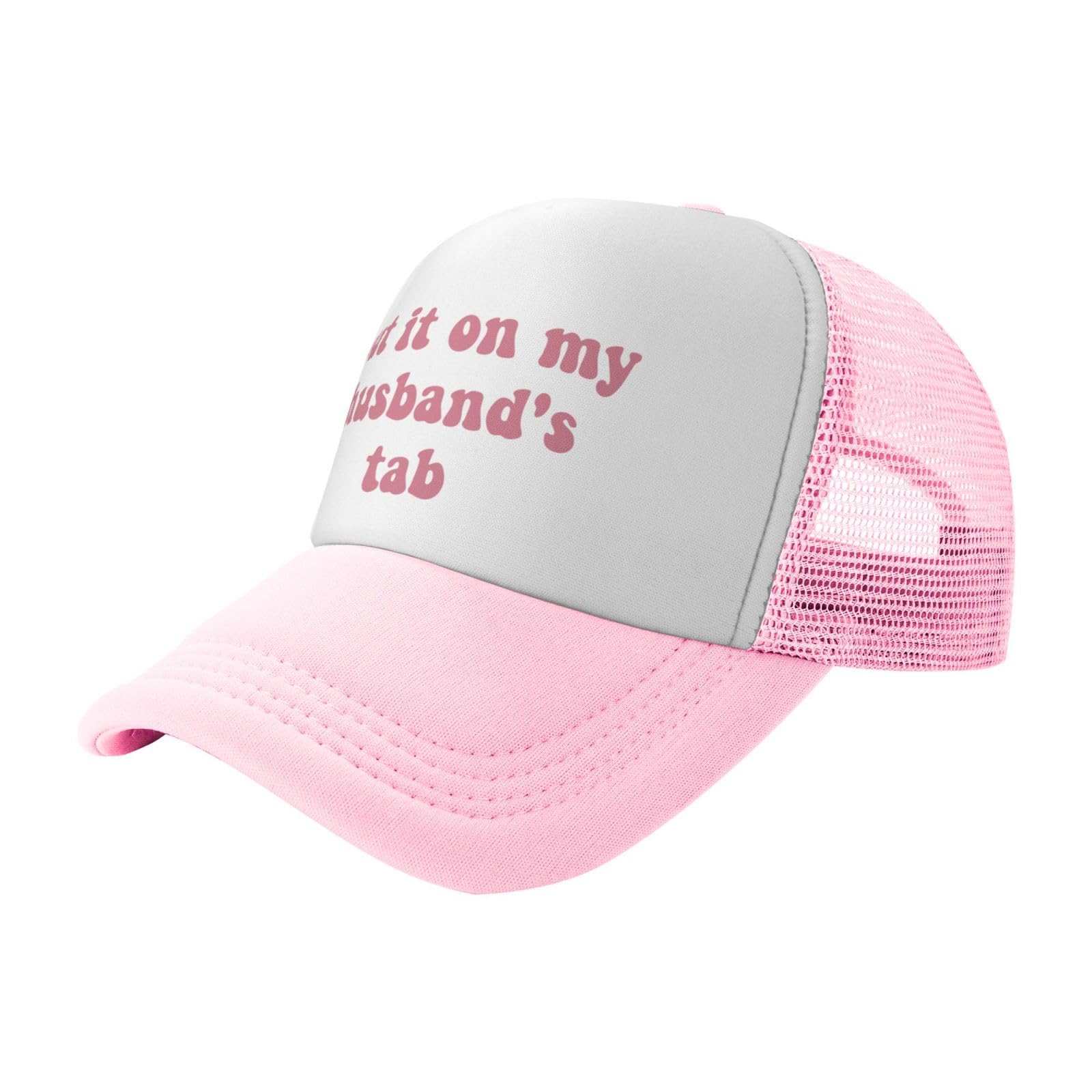 Funny Trucker Hats for Men & Women - 'Put It On My Boyfriends Tab' Novelty Gift - Pink Baseball Cap for Couples, Best Friend Gifts - Perfect for Date Nights, Parties & Humorous Outings