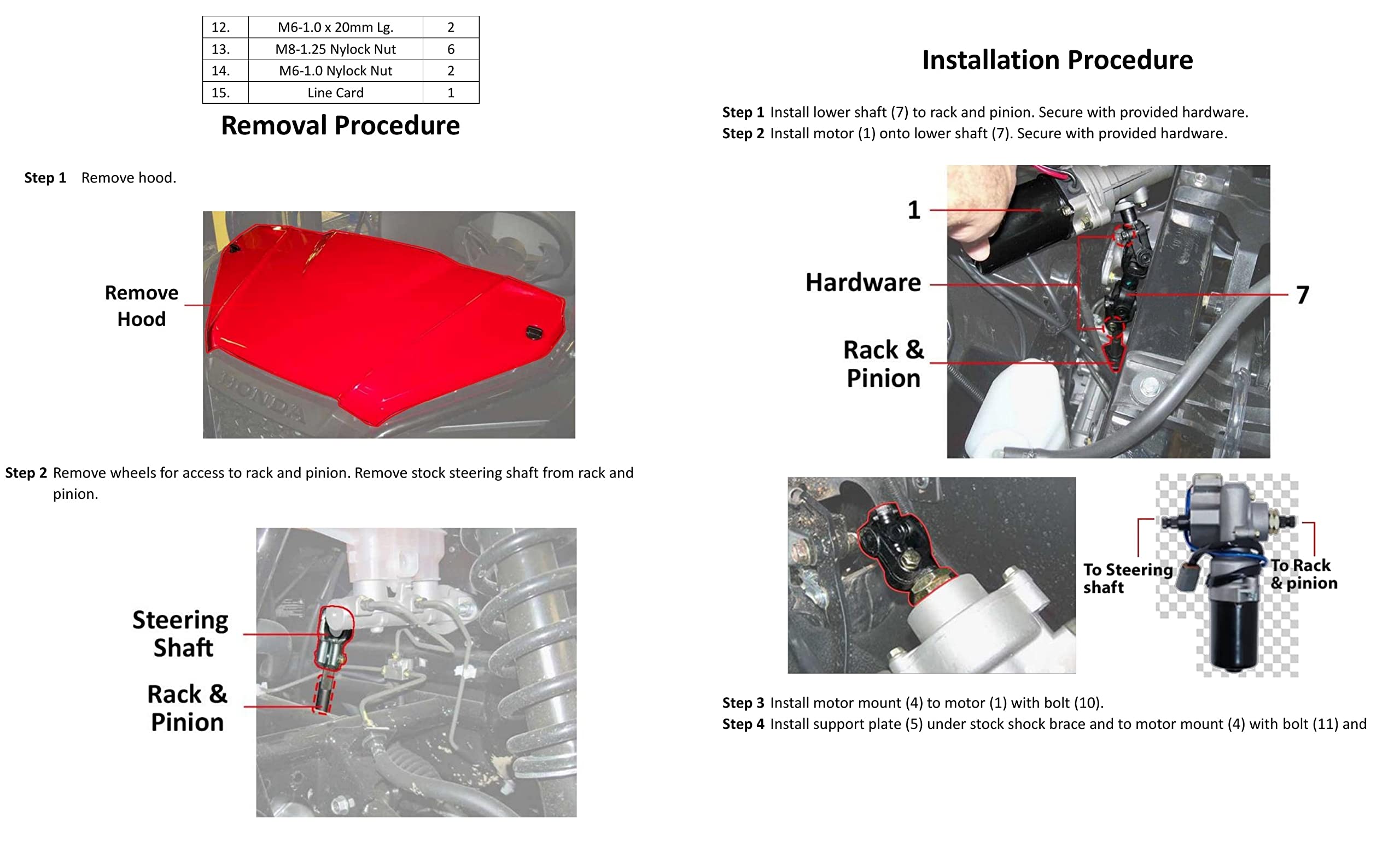 Heavy-Duty Electric Power Steering Kit for Honda Pioneer 520/500 - Bolt-On System Eliminates Wheel Jerk & Bump Steer on Rough Terrain - Perfect for Off-Roading, Hunting, and Farm Work (Check Fitment Details)
