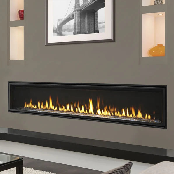 Majestic Echelon II 72-Inch Linear Direct Vent Gas Fireplace - Modern Home Heating Solution for Living Rooms & Patios - ECHEL72IN C