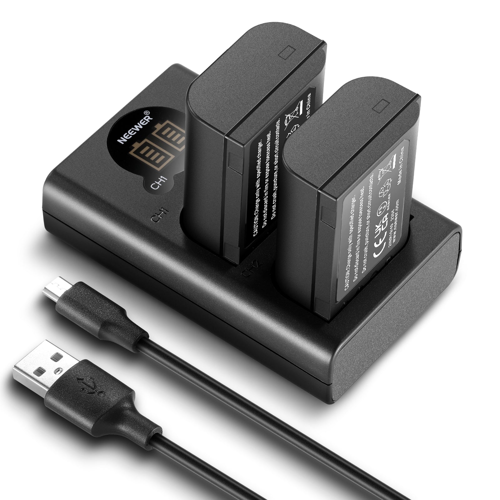 NEEWER DMW BLK22 Replacement Battery and Charger Set for Canon/Nikon/Sony DSLR Cameras - Perfect for Travel Photography & Professional Shoots