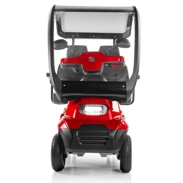 AFIKIM Afiscooter S4 Mobility Scooter with Hard Top Canopy - Weatherproof & Comfortable for Outdoor Use, Shopping, and Park Rides
