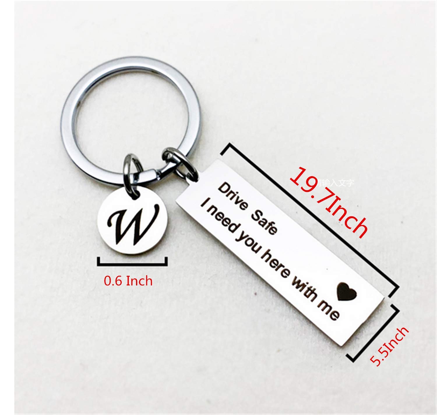 Drive Safe Keychain - 26 Letter Keychain for Drivers | Thoughtful Appreciation Gift | Perfect for Road Trips & Safe Driving Reminders