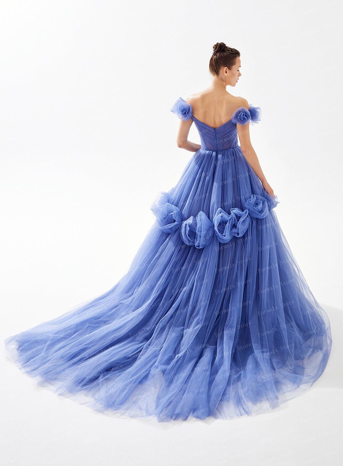 Elegant Off Shoulder Backless Floral A-Line Prom Dress for Women - Perfect for Homecoming, Evening Parties & Special Occasions