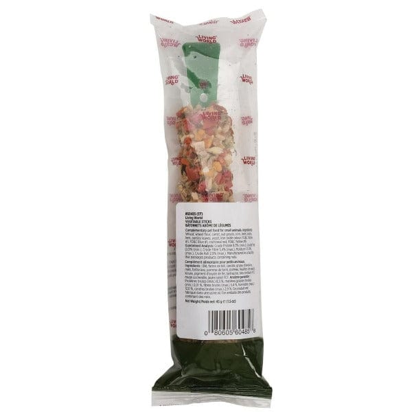 Living World Vegetable Flavor Small Animal Treat Stick for Rabbits, Guinea Pigs & Hamsters - Healthy Chew Toy for Dental Care & Enrichment - Perfect for Cage Playtime & Bonding Activities