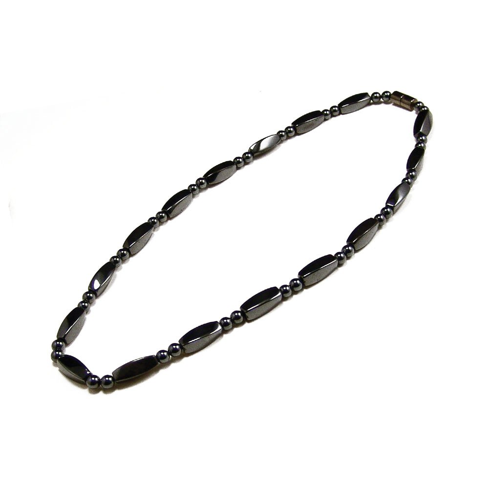 Accents Kingdom Max Power Magnetic Hematite Therapy Necklace for Men - Healing Stone Bracelet with Twist Beads | Stress Relief, Energy Balance & Pain Relief Jewelry for Meditation & Daily Wear