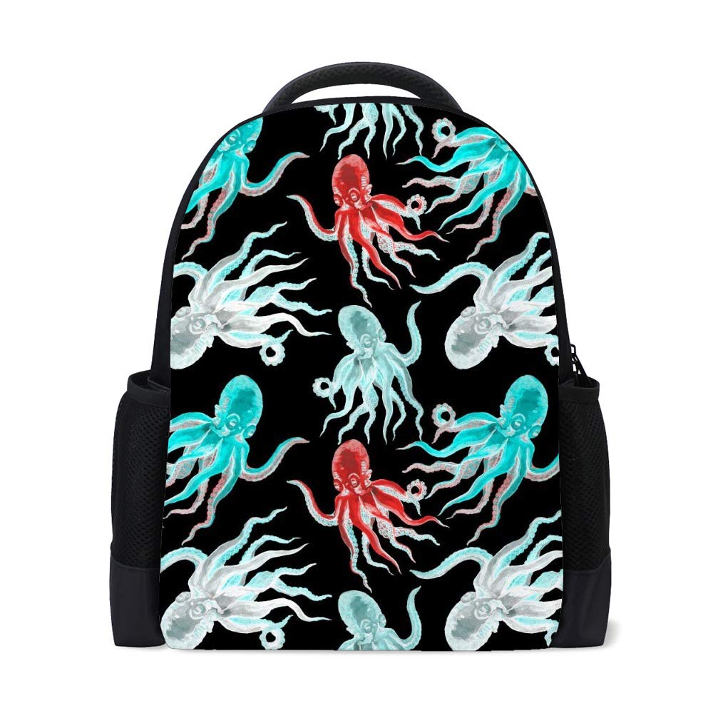 Stylish Unisex School Backpack for Men & Women - Durable Polyester Mesh Laptop Bag with Summer Print Design - Perfect for College, Travel & Daily Commute