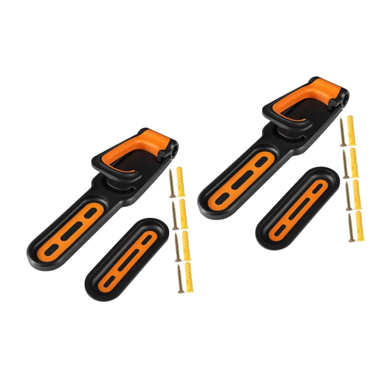 Happyyami 2-Pack Wall Mounted Bike Hooks - Heavy Duty Clothes Hanger Storage for Jackets, Hats & Bags - Perfect for Garage, Bedroom & Entryway Organization