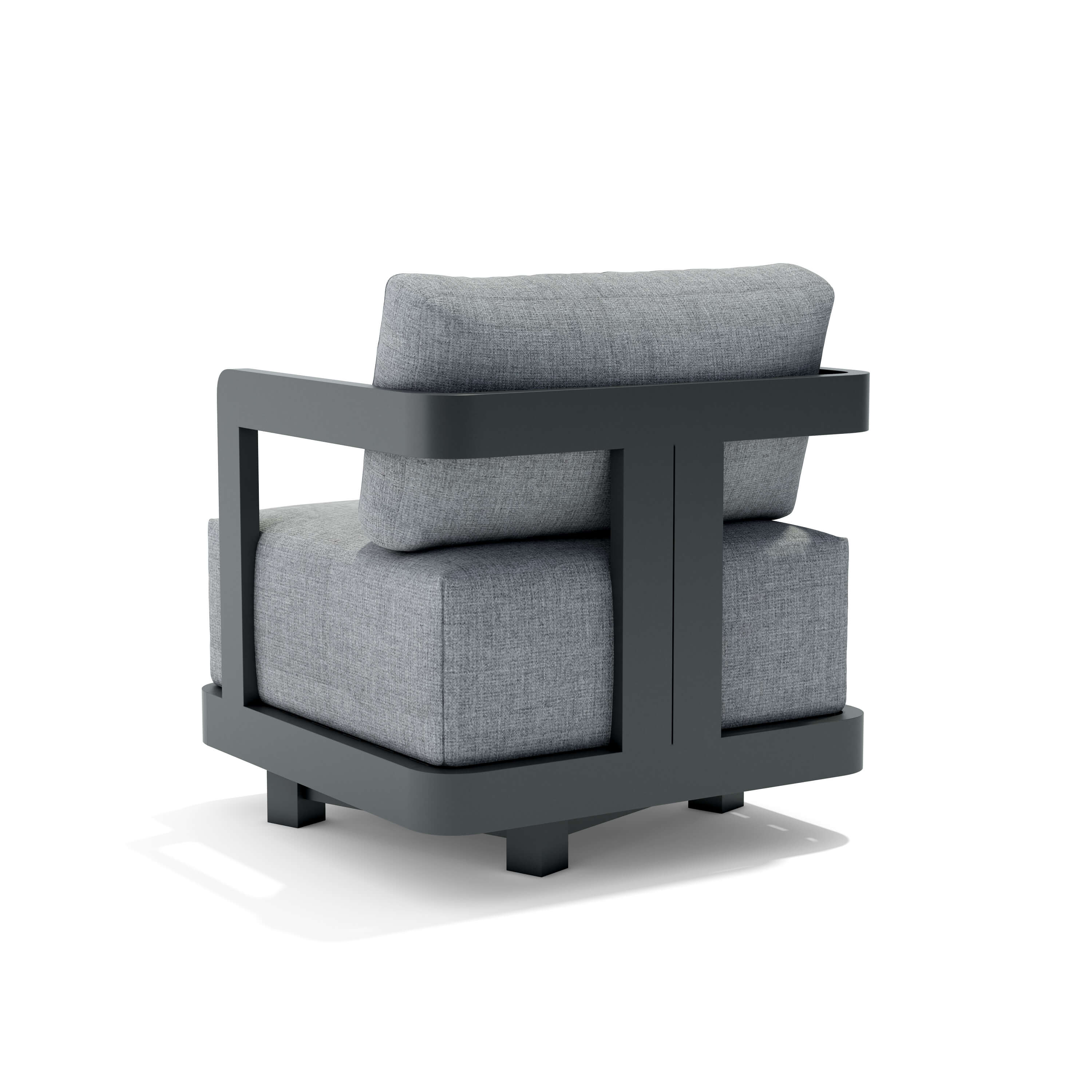 Granada Deep Seating Aluminum Swivel Armchair - Outdoor Patio Lounge Chair with Cushion for Garden, Poolside & Backyard Relaxation