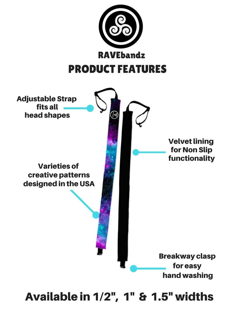 Superhero Design Women's Adjustable Elastic Headbands - Non-Slip Velvet Lined 1 Inch Headband for Workouts, Sports & Fashion Accessories - Perfect for Running, Yoga, Gym & Everyday Style (Small)