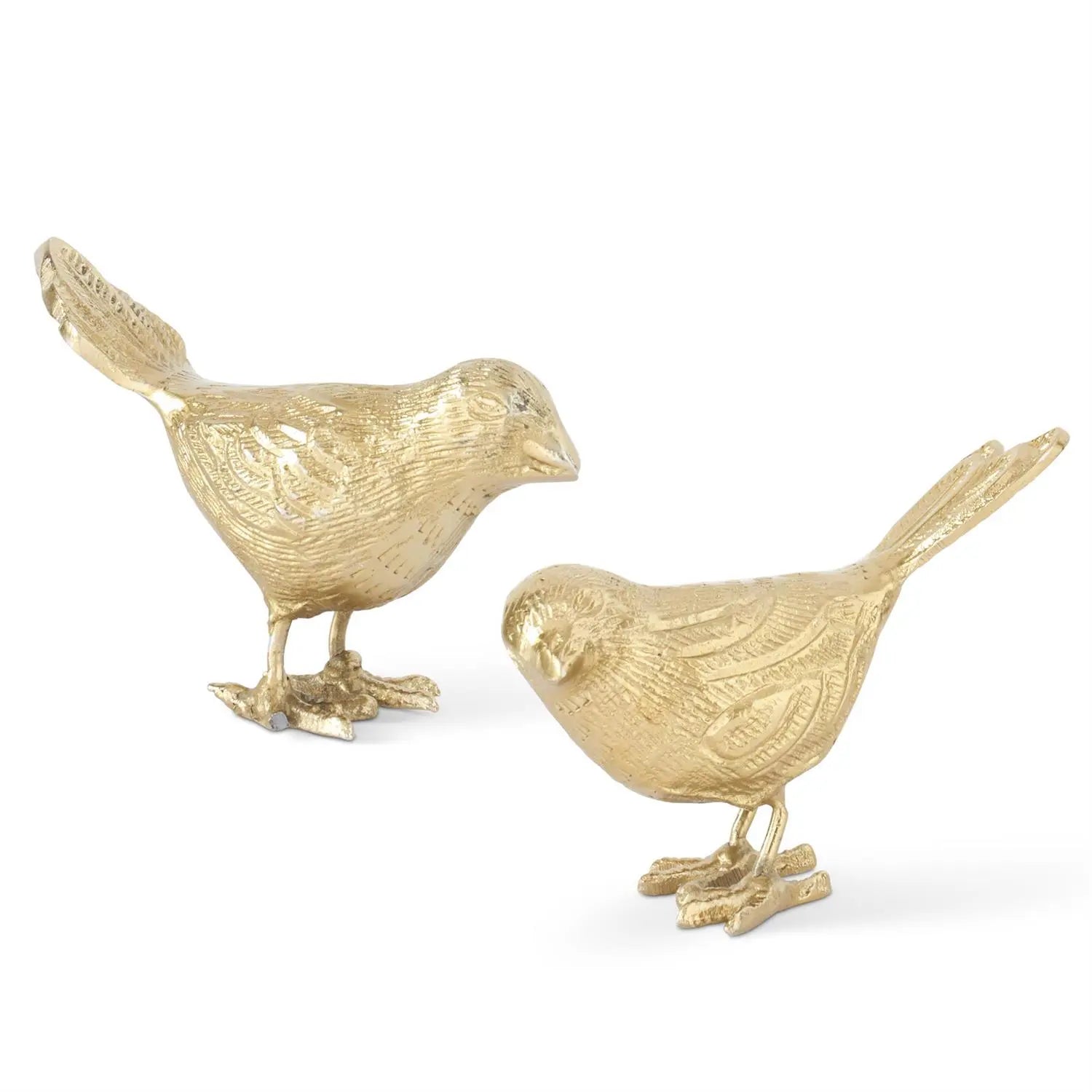 Vintage Gold Songbird Figurine - Handcrafted Decorative Bird Statue for Home Décor, Gift, and Collectibles | Perfect for Shelf Display, Table Centerpiece, and Garden Ornament