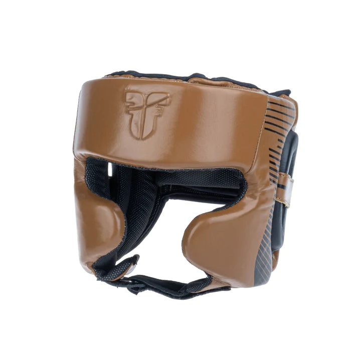 Fighter Head Guard Pro - Premium Boxing Headgear for Training & Sparring - Brown (2796PRBR) - Ideal for MMA, Kickboxing & Martial Arts Protection