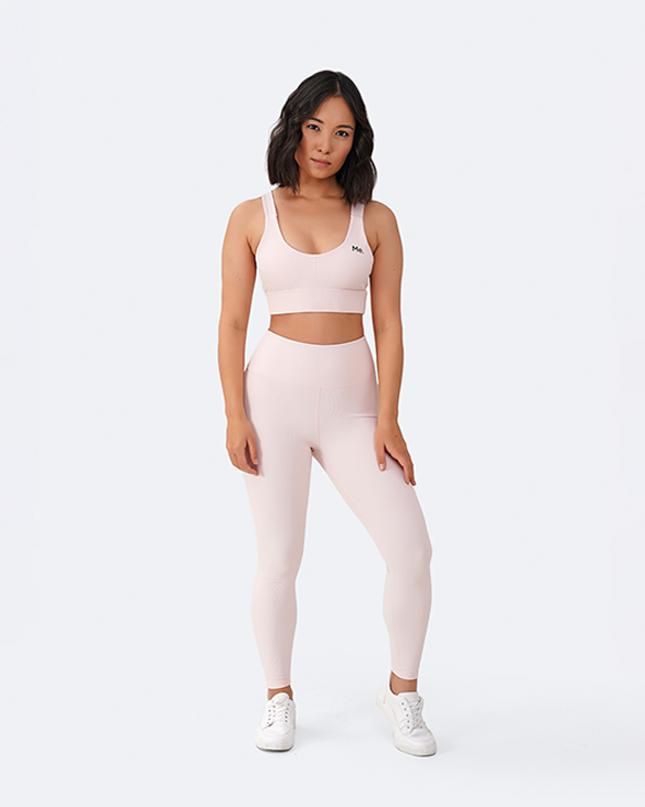 Pink Vanilla High Waisted Leggings for Women - Soft Yoga Pants with Tummy Control - Perfect for Workout, Running & Lounge Wear