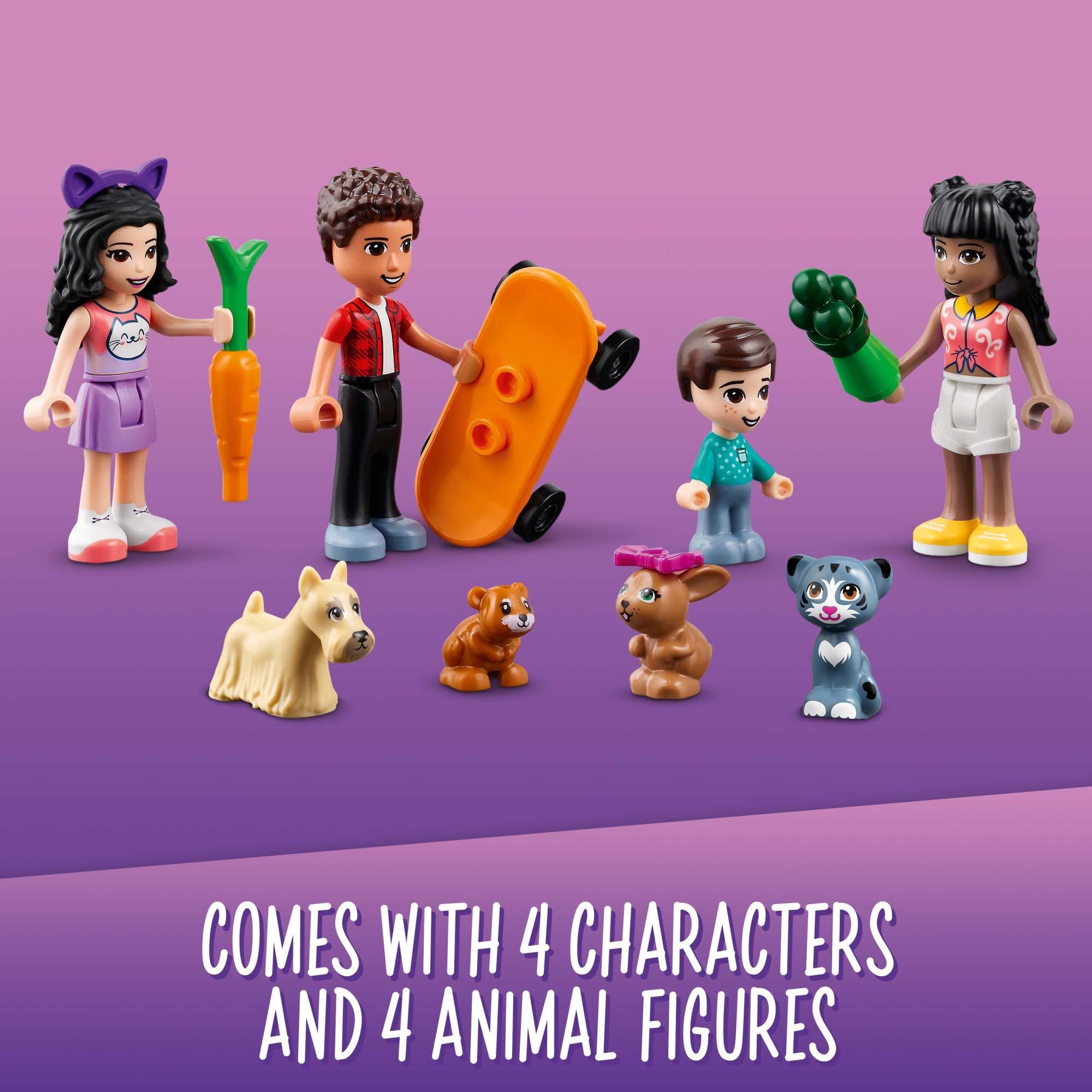 LEGO Friends Pet Day-Care Center 41718 Building Toy Set with Dog Figure & 3 Mini Dolls - Heartlake City Playset for Kids Ages 7+ | Perfect Birthday Gift for Girls & Boys | Creative Play, Animal Care Pretend Game, STEM Learning Activity