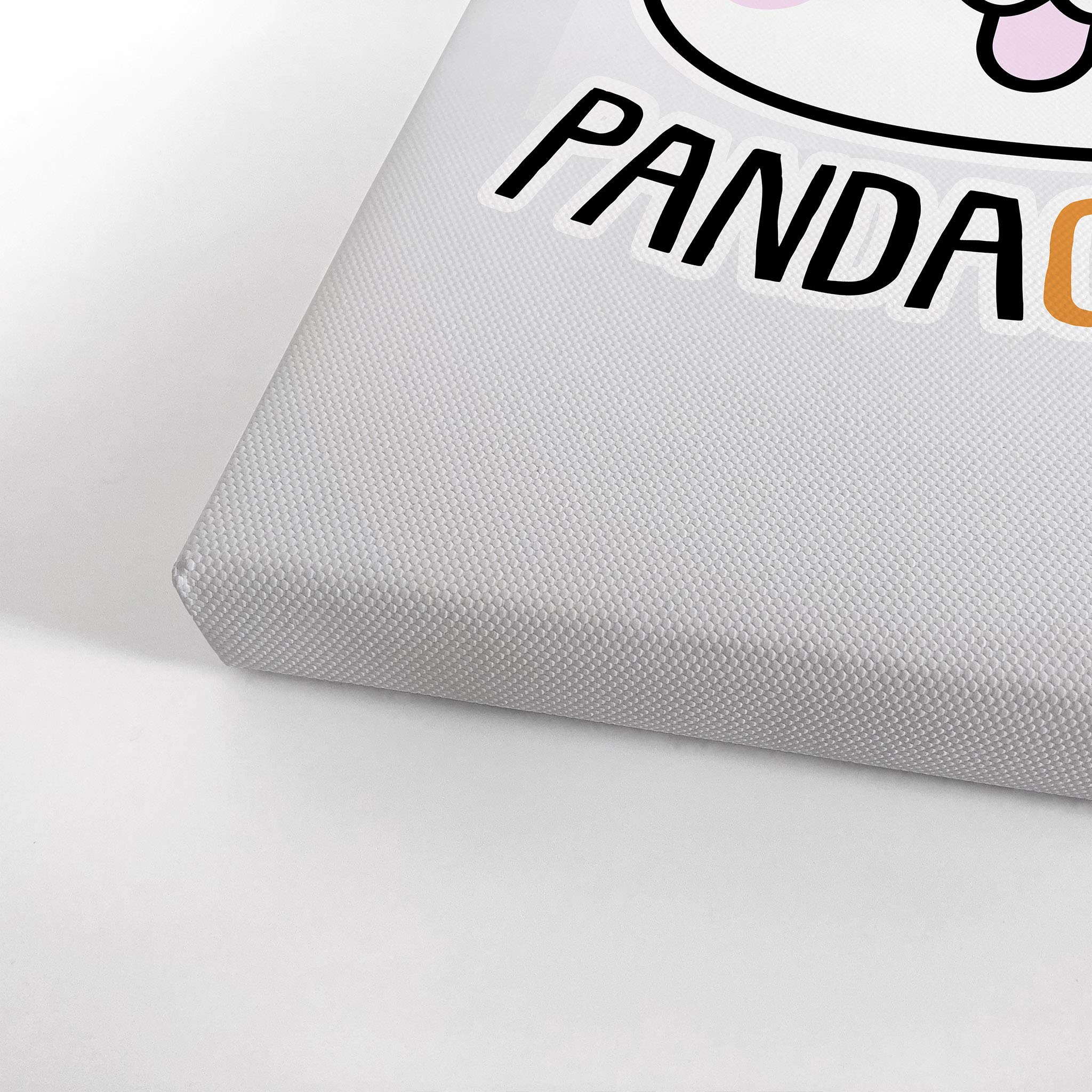 Smile Art Design Cute Pandacorn Unicorn Canvas Wall Art - 12x8 Inch Ready to Hang Nursery Decor, Kids Room Decor & Baby Room Gift - Made in USA | Perfect for Birthday Presents, Baby Showers & Children's Bedroom Decoration