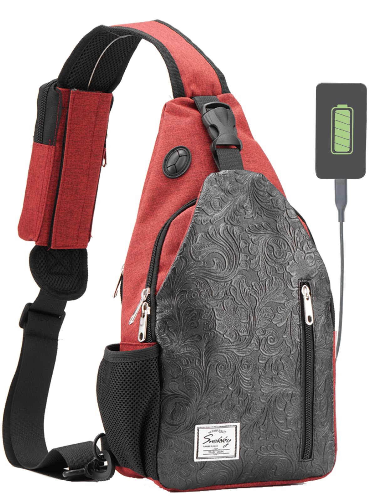 Men's Sling Bag - Lightweight Crossbody Backpack for Travel & Hiking with Detachable Pouch | Perfect for Outdoor Adventures, Commuting & Daily Use