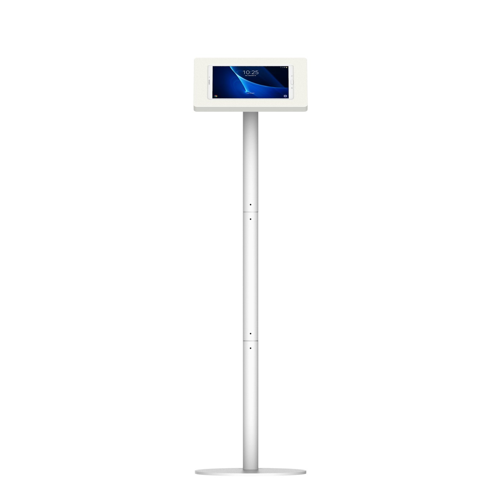VidaMount White Enclosure & Floor Stand Bundle - Compatible with Samsung Galaxy Tab A 10.1 (2016 Model) - Perfect for Home, Office & Commercial Tablet Displays
