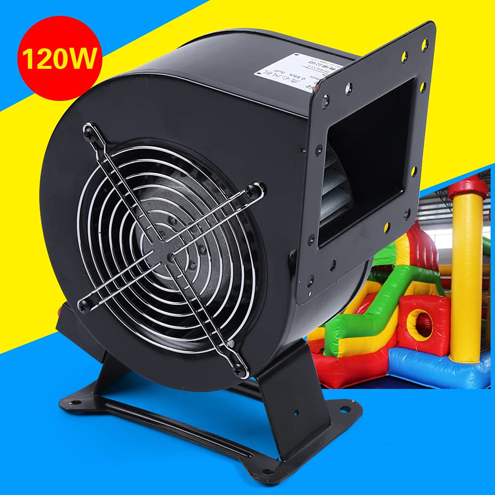 110V 120W High Pressure Centrifugal Blower Fan for Outdoor Wood Furnace & Boiler - 196CFM Airflow, 2600 RPM, Durable Flange Design - Perfect for Heating Systems, Workshop Ventilation, and Industrial Air Circulation