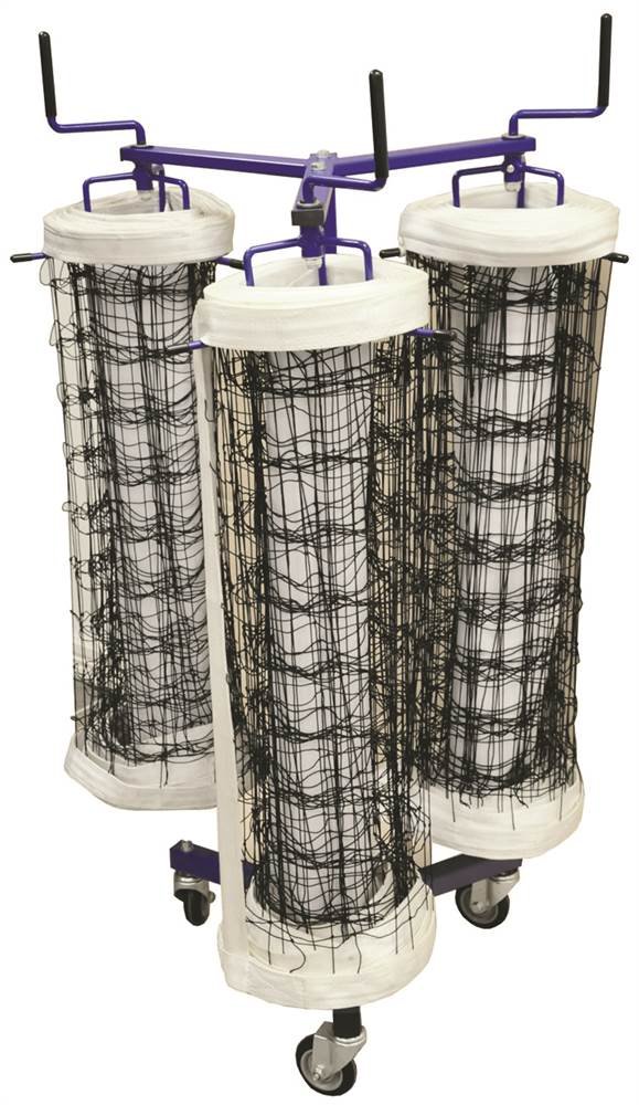 Jaypro Sports Triple Net Keeper - Royal Blue Volleyball Net System for Indoor/Outdoor Courts - Perfect for Training, Games & Backyard Play