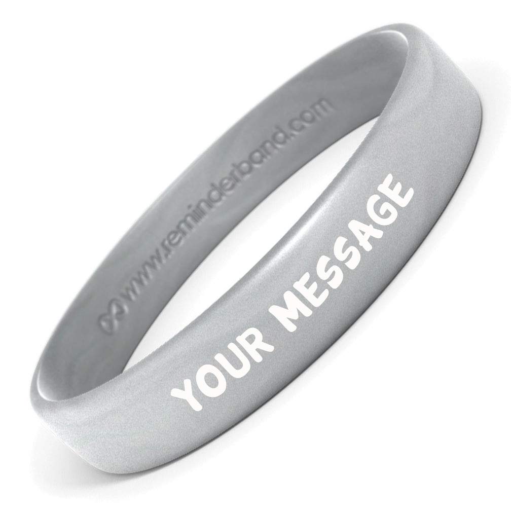 Custom Printed Silicone Wristbands - 100 Pack Bulk Order - Personalized Rubber Bracelets for Motivation, Events & Fundraising - Customizable Promotional Wristbands for Men & Women - Perfect for Team Building, Charity Causes, Sports Events & Awareness Campaigns