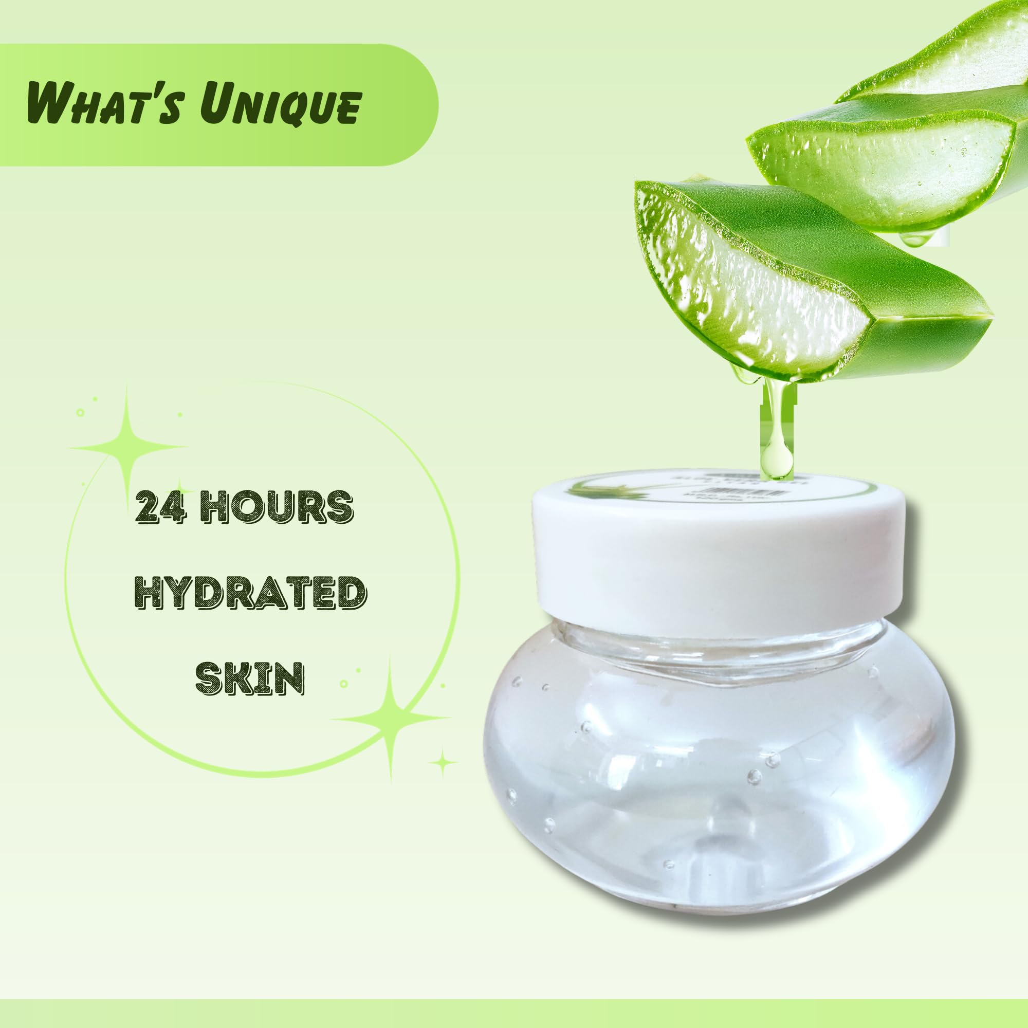 Green's Concept Pure Aloe Vera Gel for Face & Body - 24-Hour Hydration, 120g - Soothes Sunburn, Moisturizes Dry Skin & Promotes Healing