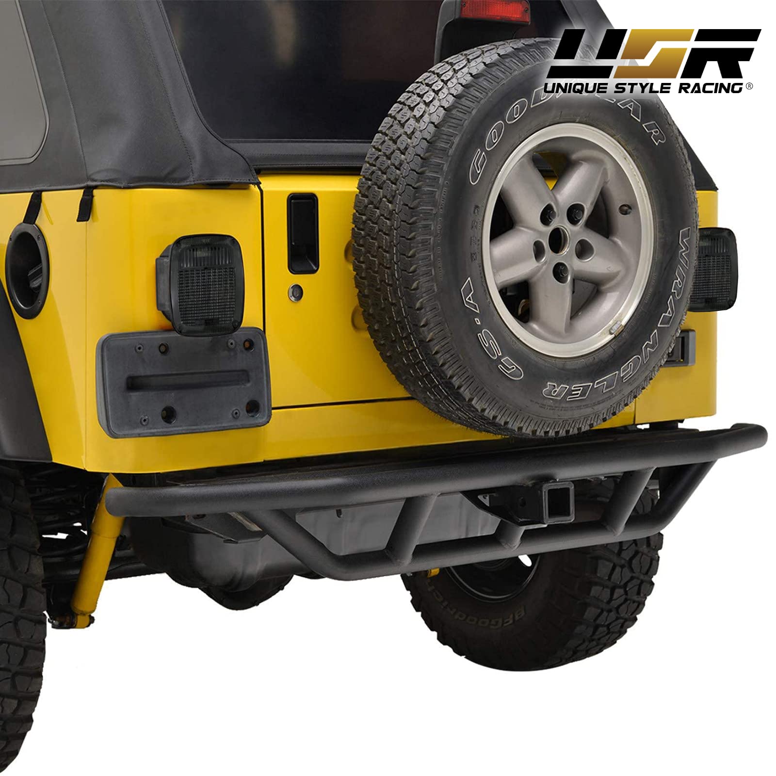 USR DEPO 97-06 Jeep Wrangler TJ Smoked Tail Lights - Plug & Play Rear Lamp Set (Left+Right) Compatible with 1997-2006 Wrangler TJ - Perfect for Off-Roading & Night Driving