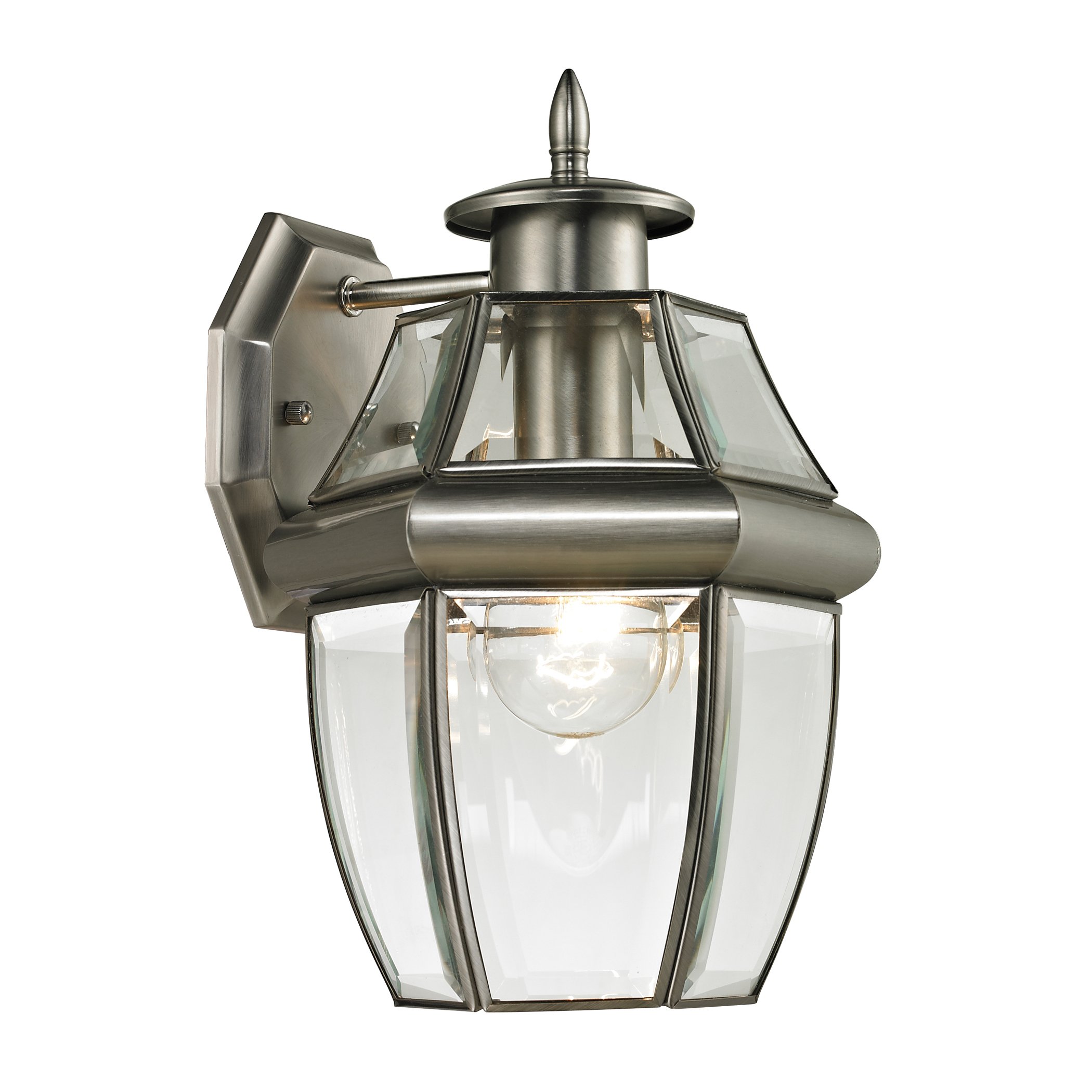 Elk Lighting 8601EW/80 Thomas Wall Sconce - Antique Nickel Finish, One Size - Perfect for Bedroom, Hallway & Living Room Lighting Decor
