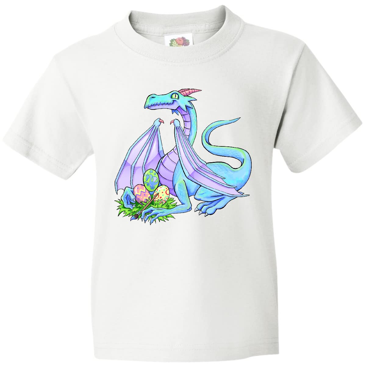 Blue Easter Dragon T-Shirt for Youth - Fun Holiday Wear